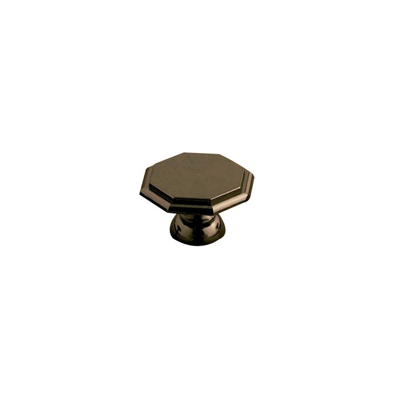 AMIG 3956  
 Pomo octogonal 62  
 Ø35 x 22 mm  
 Zamak  
 Niquelado negro