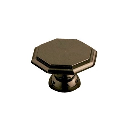 AMIG 3956  
 Pomo octogonal 62  
 Ø35 x 22 mm  
 Zamak  
 Niquelado negro