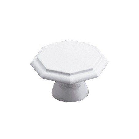 AMIG 3958  
 Pomo octogonal 62  
 Ø35 x 22 mm  
 Zamak  
 Blanco