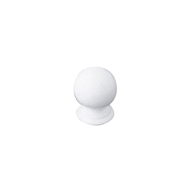 AMIG 3968  
 Pomo bola 60  
 Ø30 mm  
 Zamak  
 Blanco