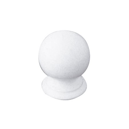 AMIG 3968  
 Pomo bola 60  
 Ø30 mm  
 Zamak  
 Blanco