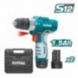 TOTAL 40000  
 Taladro atornillador a batería TDLI1232E  
 12 V