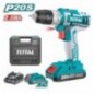 TOTAL 40002  
 Taladro atornillador a batería TDLI200215  
 20 V