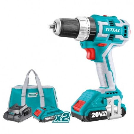 TOTAL 40004  
 Taladro percutor brushless a batería TIDLI20608  
 20 V