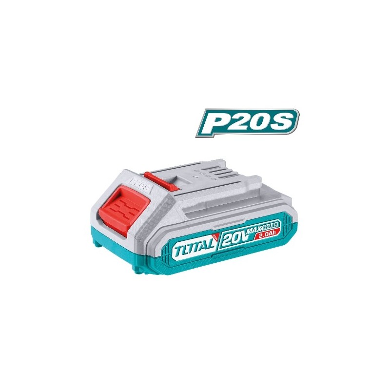 TOTAL 40006  
 Batería litio 2 Ah TFBLI2001  
 20 V - 2 Ah  
 Litio