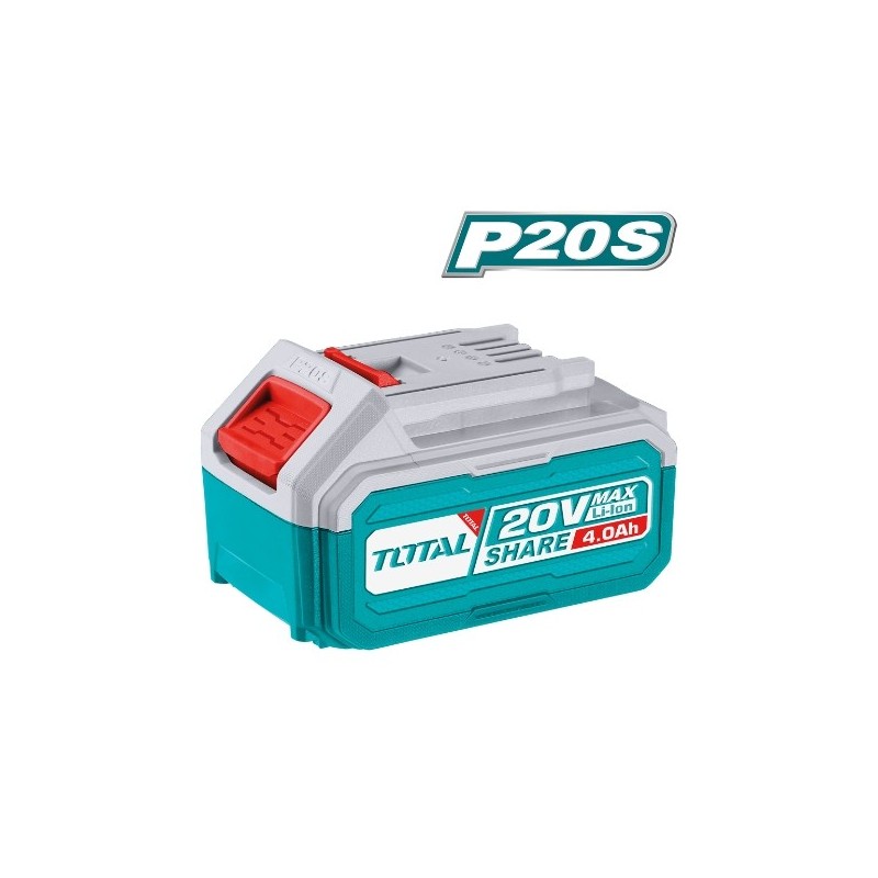 TOTAL 40007  
 Batería litio 4 Ah TFBLI2002  
 20 V - 4 Ah  
 Litio