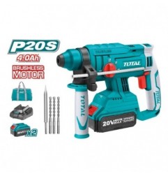 TOTAL 40014  
 Martillo combinado Brushless a batería TRHLI22012  
 20 V