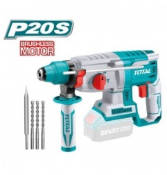 TOTAL 40015  
 Martillo combinado Brushless a batería TRHLI20228  
 20 V
