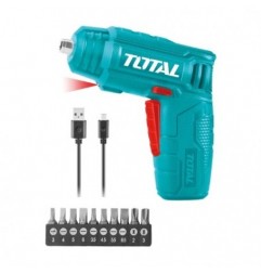 TOTAL 40020  
 Atornillador a batería TSDLI0402  
 4 V
