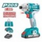 TOTAL 40023  
 Atornillador impacto 1/4'' Brushless a batería TIRLI2002  
 20 V