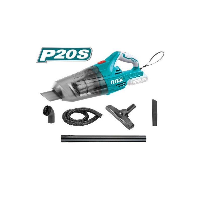 TOTAL 40028  
 Aspirador portátil a batería TVLI2001  
 20 V - 700 ml