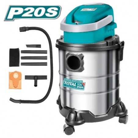 TOTAL 40029  
 Aspirador a batería TVLI2005E  
 20 V - 20 l