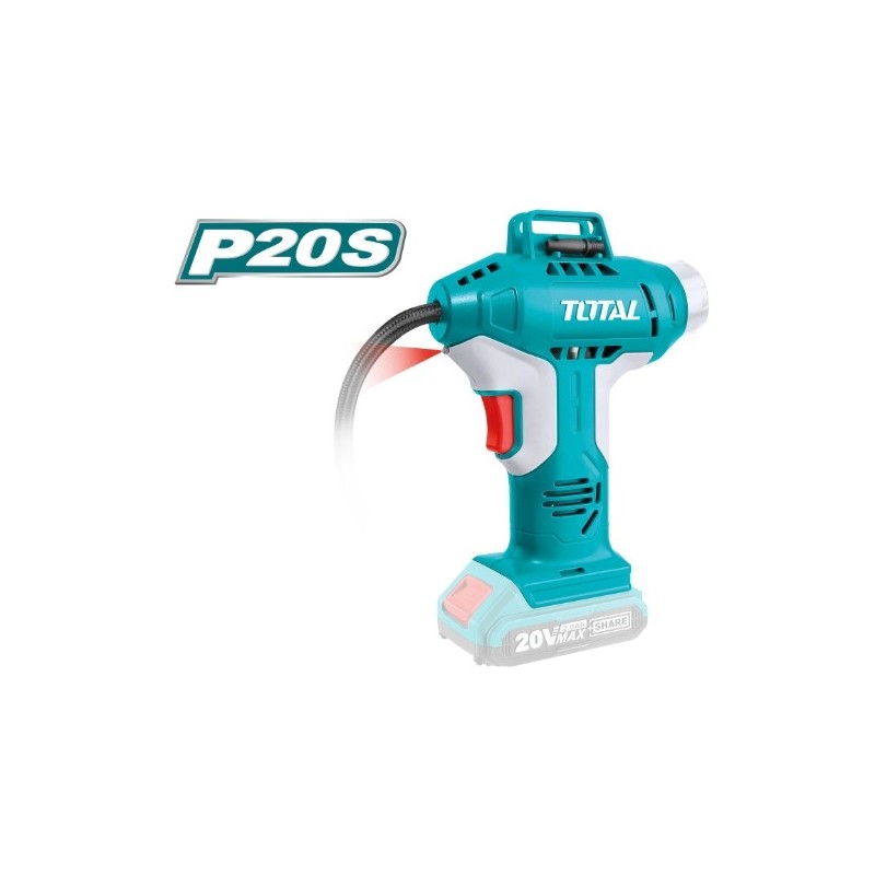 TOTAL 40030  
 Compresor a batería TACLI2001  
 20 V