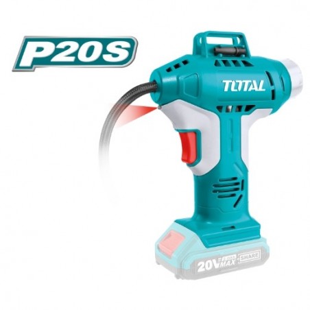 TOTAL 40030  
 Compresor a batería TACLI2001  
 20 V