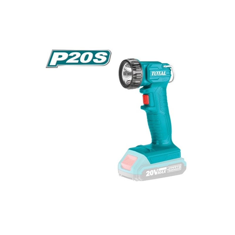 TOTAL 40035  
 Linterna a batería TWLI2023  
 20 V