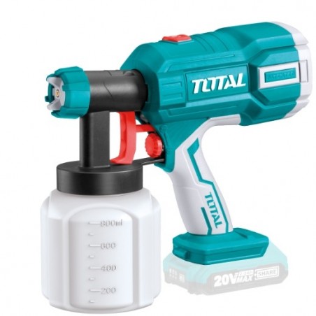 TOTAL 40041  
 Pistola de pintura a batería TSGLI2001  
 20 V