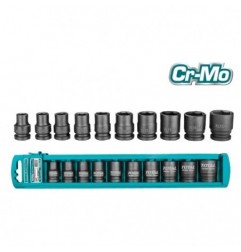 TOTAL 40100  
 Juego de 10 vasos de impacto THISTD12101  
 CrMo - Cromo vanadio