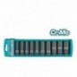 TOTAL 40101  
 Juego de 10 vasos largos de impacto THKISD12102L  
 CrMo - Cromo vanadio