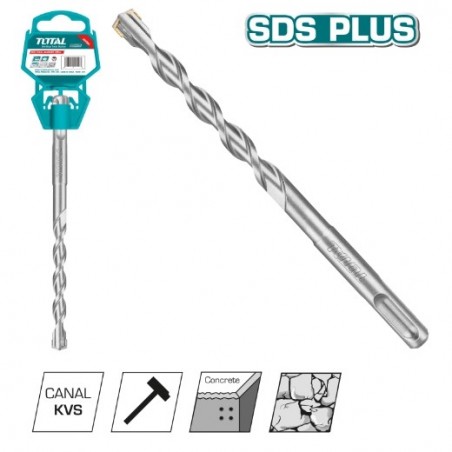 TOTAL 40107  
 Broca pared SDS plus TAC31  
 Ø12 x 160 mm  
 SDS Plus