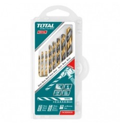 TOTAL 40135  
 Juego de 8 brocas para metal TACSD0801  
 HSS