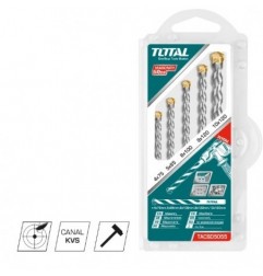 TOTAL 40137  
 Juego de 5 brocas para pared TACSD5055  
 HSS