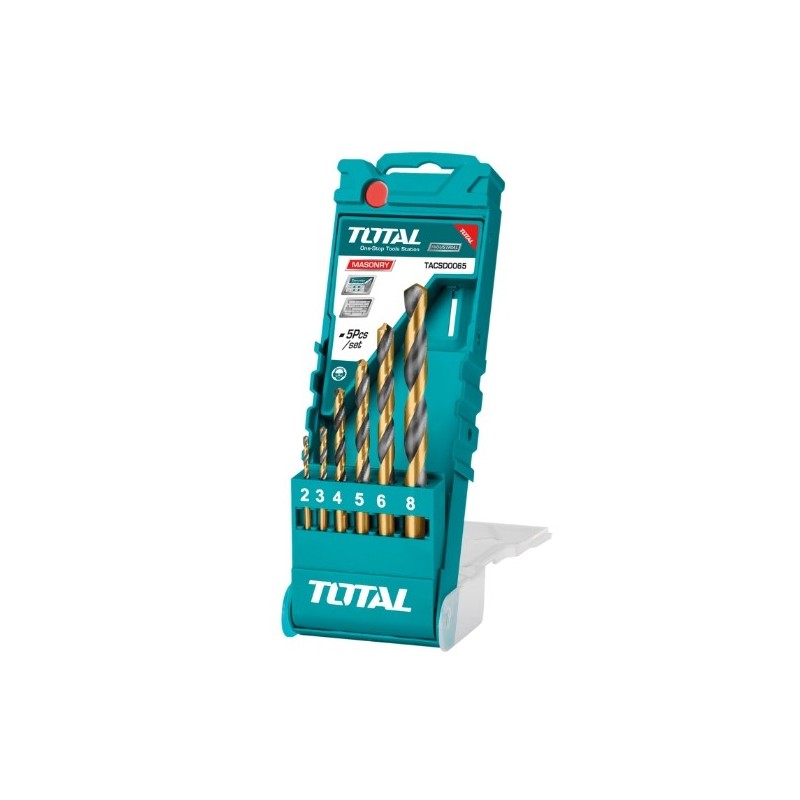 TOTAL 40141  
 Juego de 6 brocas para metal TACSD0065  
 HSS