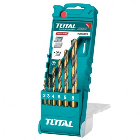 TOTAL 40141  
 Juego de 6 brocas para metal TACSD0065  
 HSS