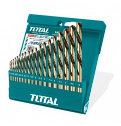 TOTAL 40142  
 Juego de 19 brocas para metal TACSD0195  
 HSS