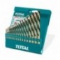 TOTAL 40142  
 Juego de 19 brocas para metal TACSD0195  
 HSS