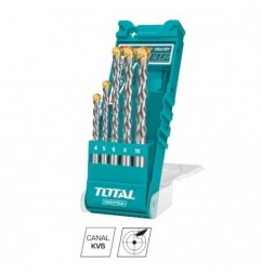 TOTAL 40144  
 Juego de 5 brocas para pared TACSD5051  
 HSS