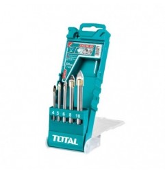 TOTAL 40147  
 Juego de 5 brocas para vidrio TACSD7256  
 HSS