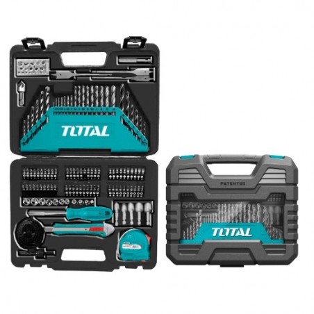 TOTAL 40149   Maletín multiherramienta con brocas THKTAC011182   118 Piezas   HSS