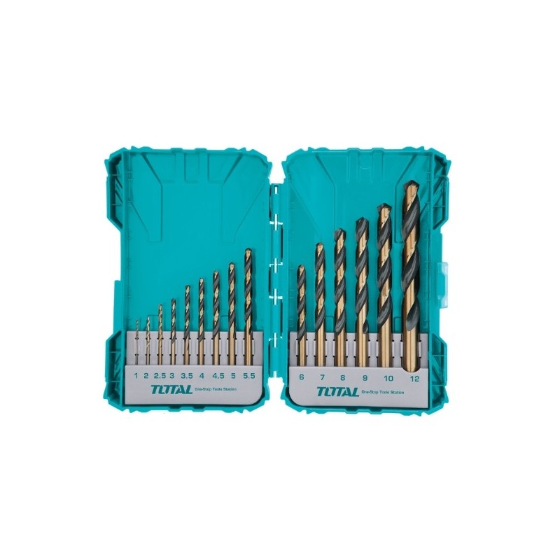 TOTAL 40152  
 Juego de 15 brocas para metal TACSDL51501  
 HSS