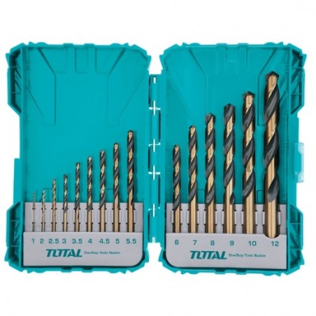 TOTAL 40152  
 Juego de 15 brocas para metal TACSDL51501  
 HSS