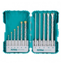 TOTAL 40153  
 Juego de 11 brocas para pared SDS Plus TACSDL31101  
 HSS