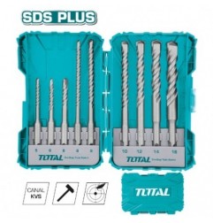 TOTAL 40154  
 Juego de 9 brocas para pared SDS Plus TACSDL30901  
 HSS
