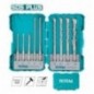 TOTAL 40154  
 Juego de 9 brocas para pared SDS Plus TACSDL30901  
 HSS