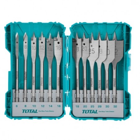 TOTAL 40155  
 Juego de 12 brocas para madera TACSDL1201  
 HSS