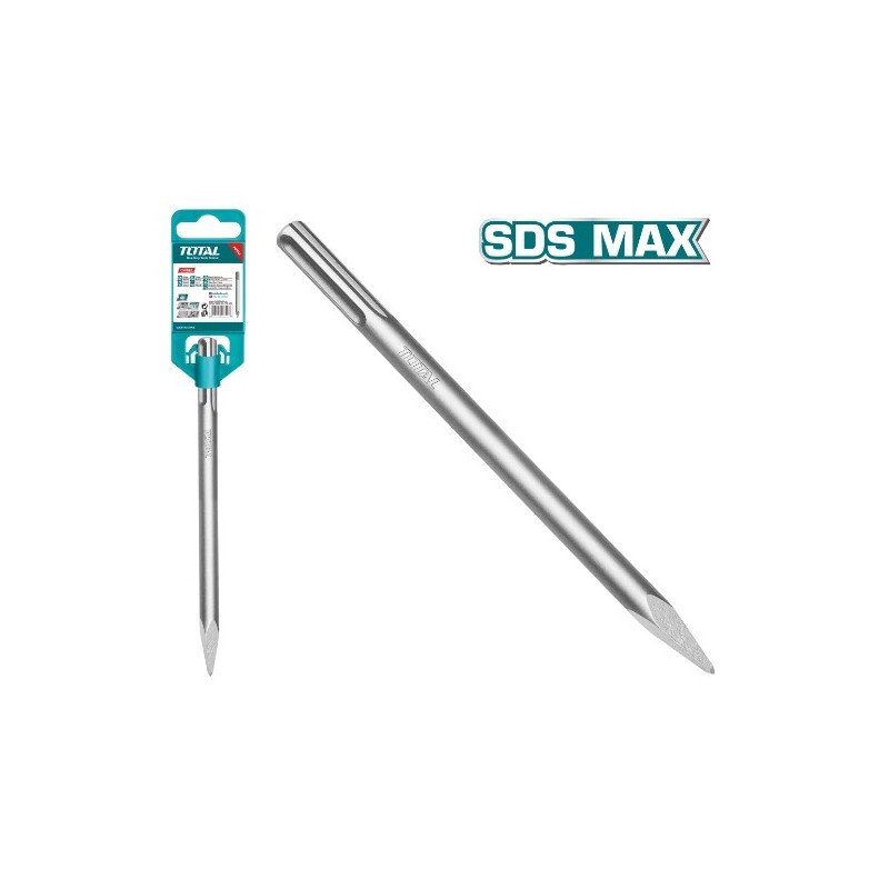 TOTAL 40165  
 Puntero SDS MAX TAC1521182  
 400 mm  
 Cromo molibdemo (Cr-Mo)
