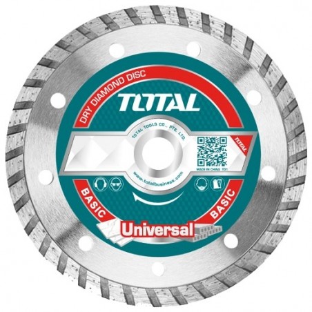 TOTAL 40170   Caja discos diamante ladrillo y hormigón TAC213M   Ø115 mm   Diamante