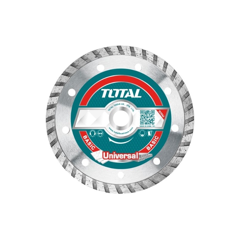 TOTAL 40171  
 Caja discos diamante ladrillo y hormigón TAC213M  
 Ø125 mm  
 Diamante