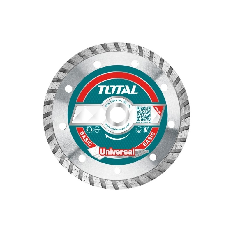 TOTAL 40172  
 Caja discos diamante ladrillo y hormigón TAC213M  
 Ø230 mm  
 Diamante