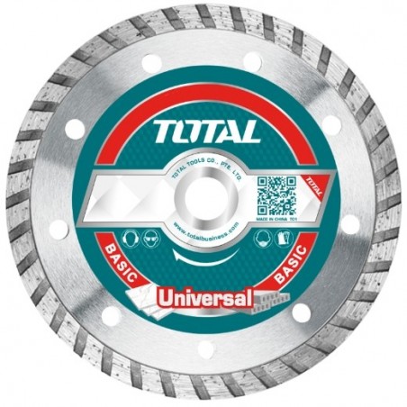 TOTAL 40172  
 Caja discos diamante ladrillo y hormigón TAC213M  
 Ø230 mm  
 Diamante