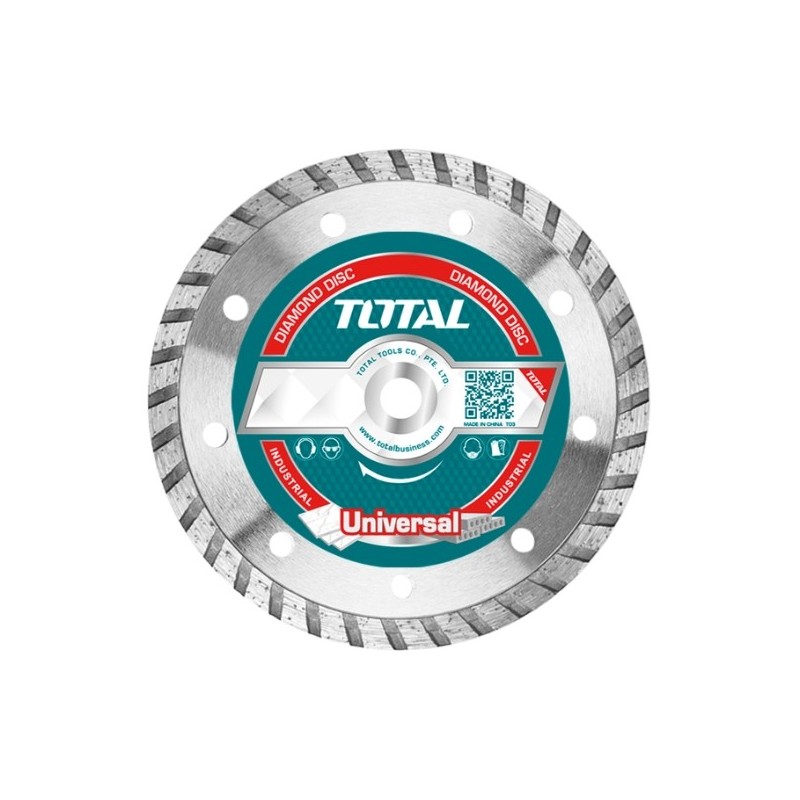 TOTAL 40173  
 Disco diamante ladrillo y hormigón TAC213  
 Ø115 mm  
 Diamante