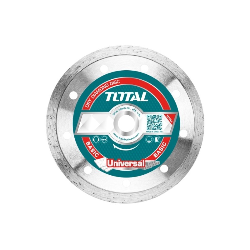 TOTAL 40180  
 Disco diamante cerámica TAC212  
 Ø115 mm  
 Diamante