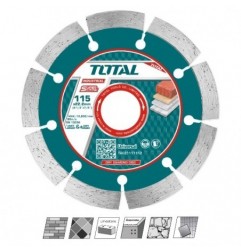 TOTAL 40184  
 Disco diamante mármol y granito TAC2111-10  
 Ø115 mm  
 Diamante