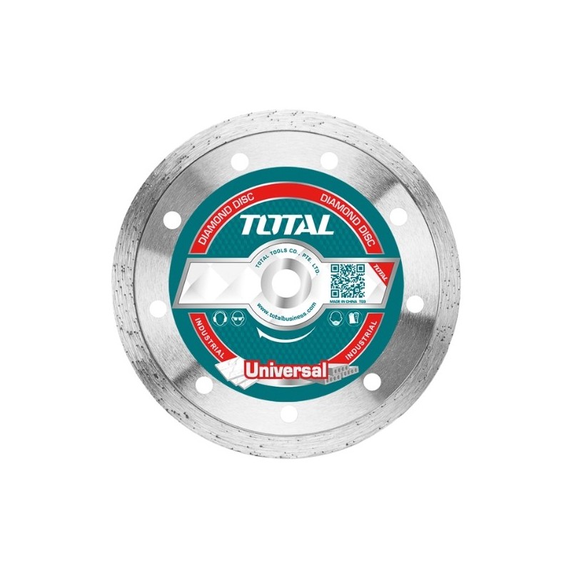 TOTAL 40186  
 Disco diamante corte húmedo TAC2121-7  
 Ø115 mm  
 Diamante