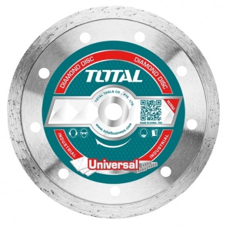 TOTAL 40186  
 Disco diamante corte húmedo TAC2121-7  
 Ø115 mm  
 Diamante
