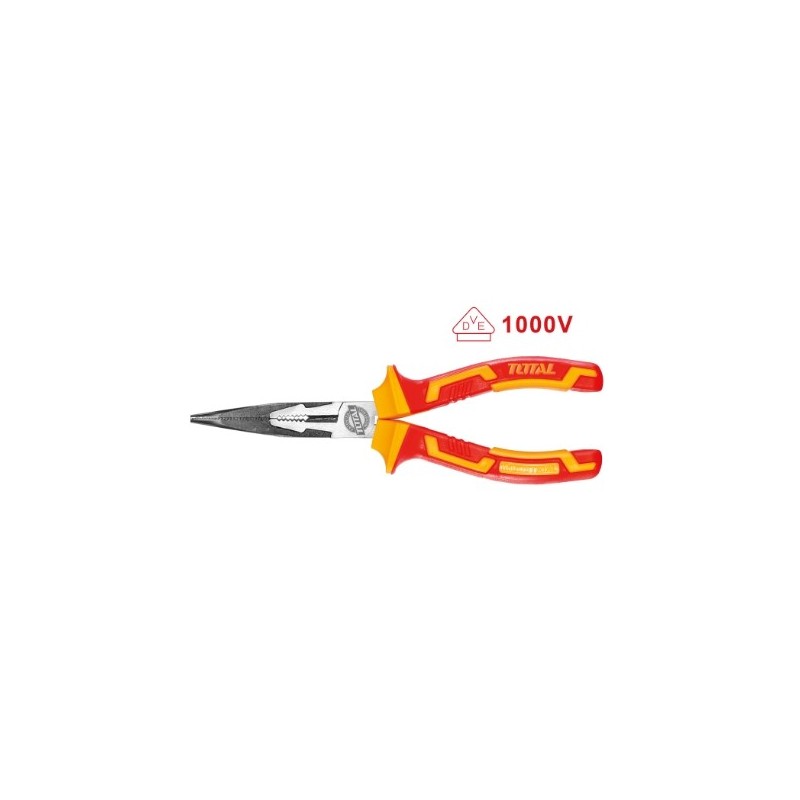 TOTAL 40278  
 Alicate aislado de punta plana THTIP23  
 160 mm  
 Cromo vanadio (Cr-V)