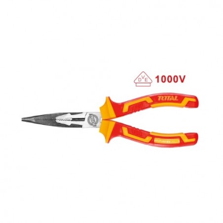 TOTAL 40278  
 Alicate aislado de punta plana THTIP23  
 160 mm  
 Cromo vanadio (Cr-V)